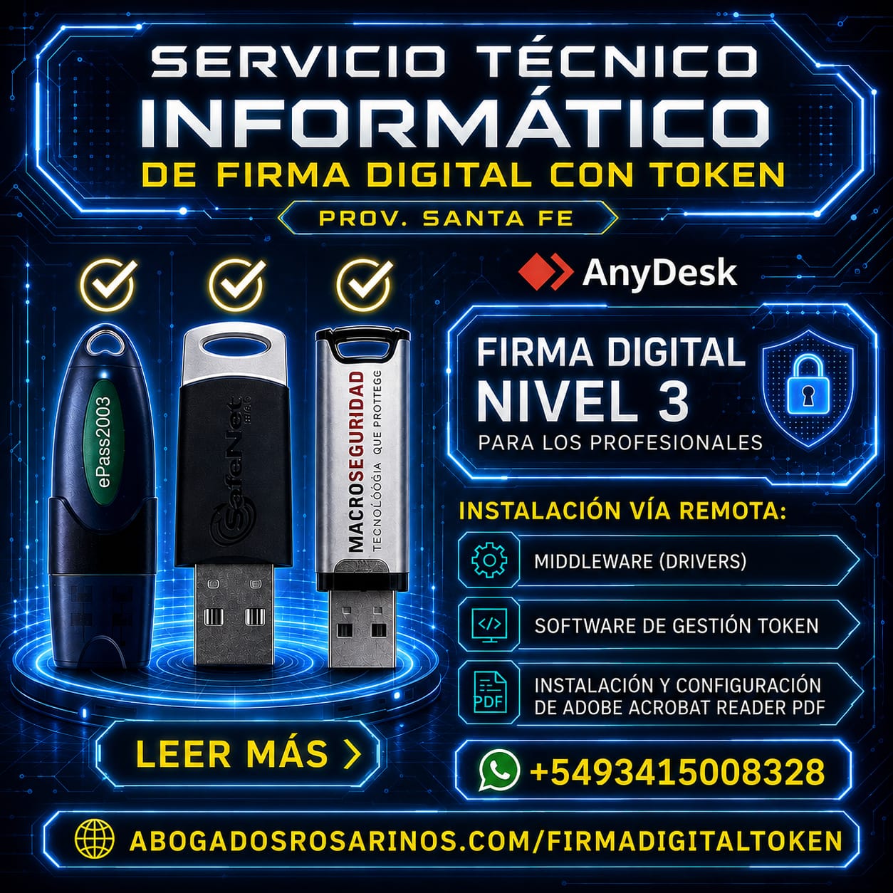 Servicio Técnico Informático de Firma Diigital con Token en la Provincia de Santa Fe (Abogadosrosarinos.com)