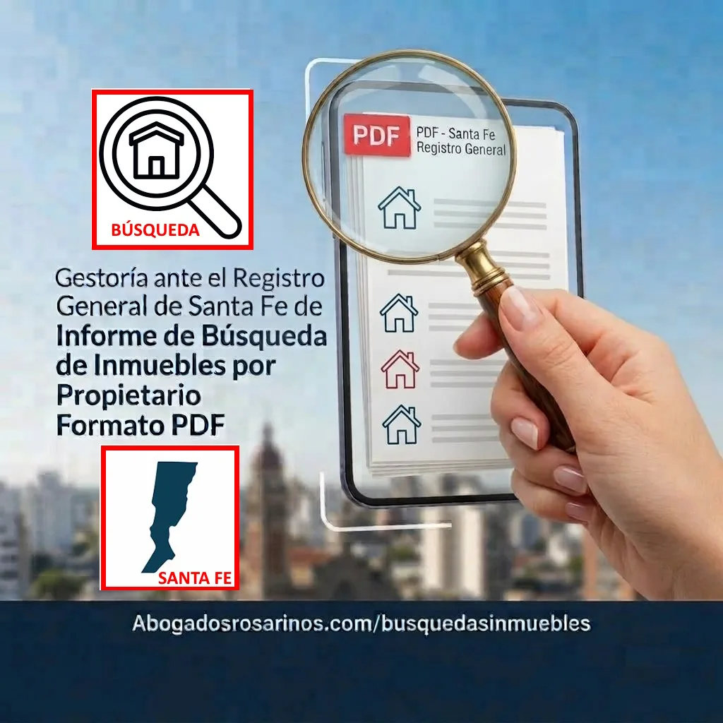 Gestoría de Informe de Búsqueda de Inmuebles en Santa fe.